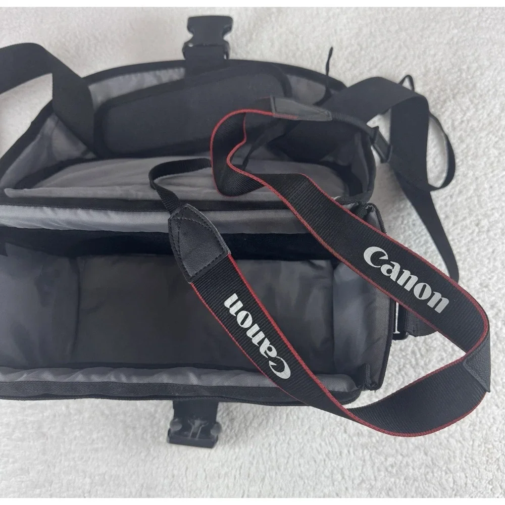 Canon EOS Shoulder Bag (Black) No Divider Plus Camera Strap
